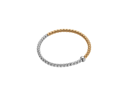 Eka Bicolour Flex'It Bracelet, Medium - 18ct White/Yellow Gold - 01M01B2_BB_2_XBX_00M