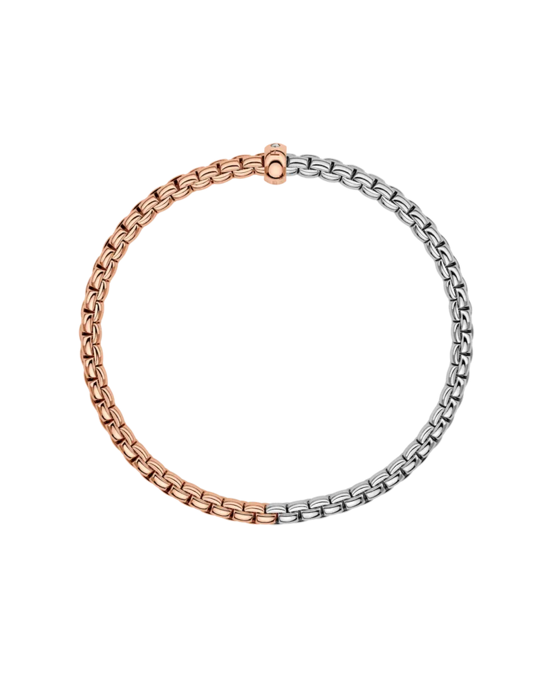 Eka Bicolour Flex'It Bracelet, Medium - 18ct White/Rose Gold - 01M01B2_BB_1_XRX_00M