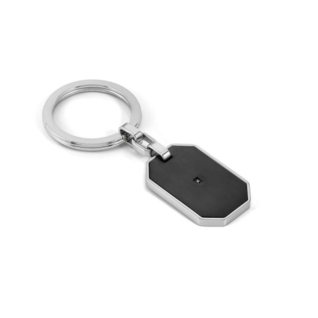 Strong Diamond Stainless Steel Keyring, Black - 028336/039