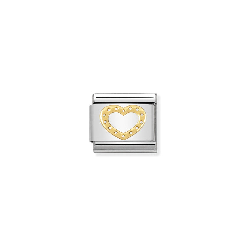 Composable Classic Heart with Dots Link - Gold - 030116/19
