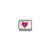 Composable Classic Fuchsia Glitter Heart Link - 030220/09