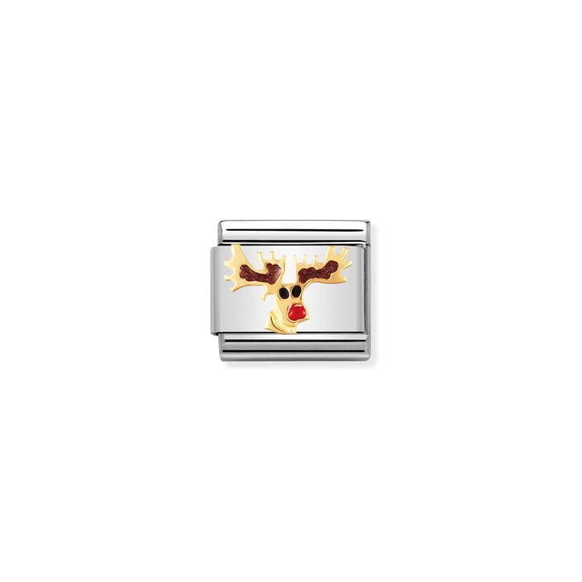 Composable Classic Rudolph Reindeer Link - Gold - 030225/08
