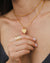 Medium Heart Necklace - Gold - NK10338-GLD