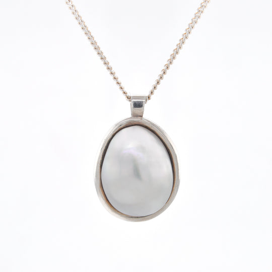 Freshwater Pearl Pendant - Silver - ALC001