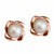 Hoop Pearl Stud Earrings - Rose Gold - 1829624