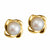 Hoop Pearl Stud Earrings - Gold - 1829631