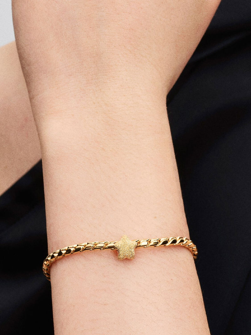 Textured Star Mini Charm - 14ct Gold Plated - 764050C00