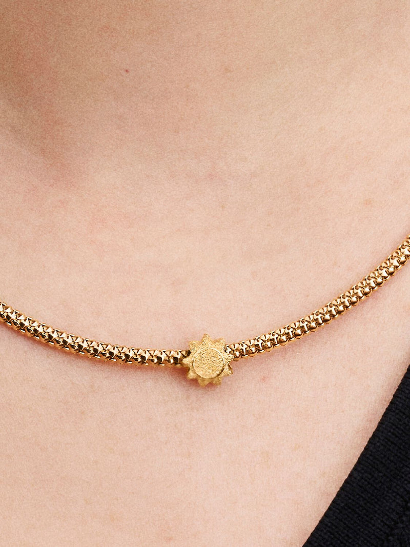 Textured Sun Mini Charm - 14ct Gold Plated - 764052C00