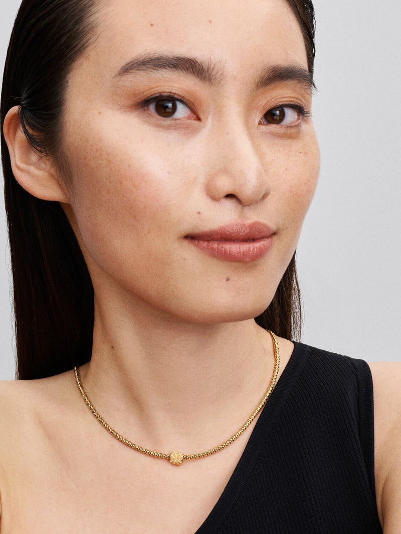 Textured Clover Mini Charm - 14ct Gold Plated - 764047C00