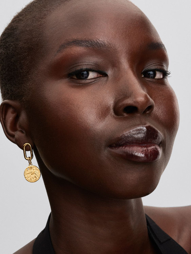 Swallow Medallion Charm - 14ct Gold Plated - 764082C01