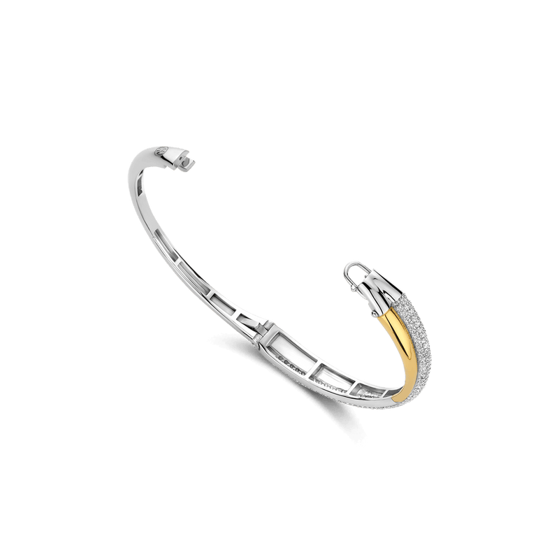 Milano Intertwined Bands Bangle - Gold/Silver - 23071ZY