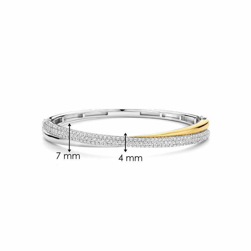 Milano Intertwined Bands Bangle - Gold/Silver - 23071ZY