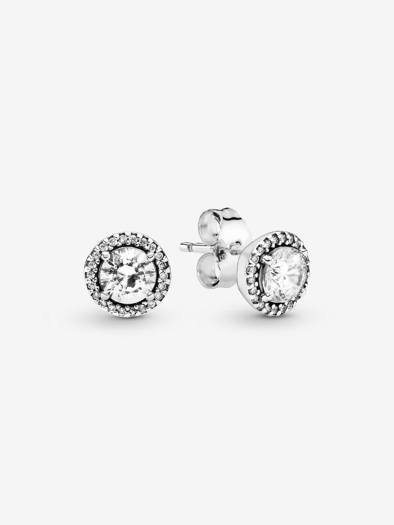 Round Sparkle Stud Earrings - Sterling silver - 296272CZ