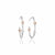 Celebration Half Hoop Earrings - Silver/Rose - 3SMHHE1