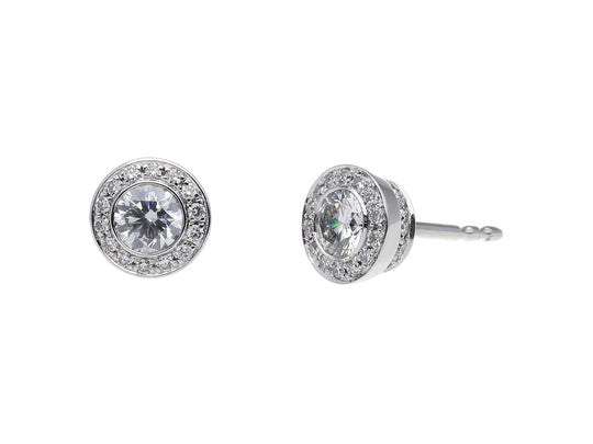 Diamond Stud Earrings, 0.84ct - 18ct White Gold