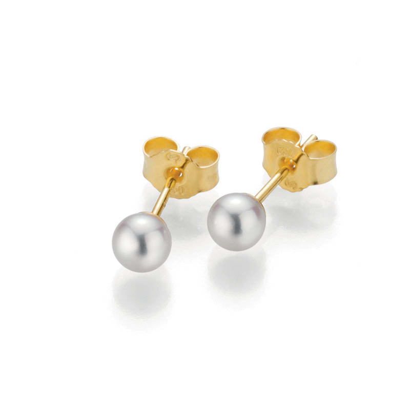 Akoya Pearl Stud Earrings, 4.5-5mm - 18ct Yellow Gold - 5-23688-01