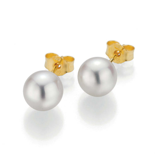 Akoya Pearl Stud Earrings, 8-8.5mm - 18ct Yellow Gold - 5-23695-01