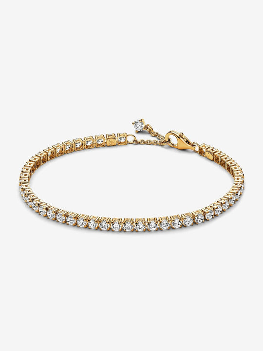 Sparkling Tennis Bracelet - 14ct Gold Plated - 561469C01
