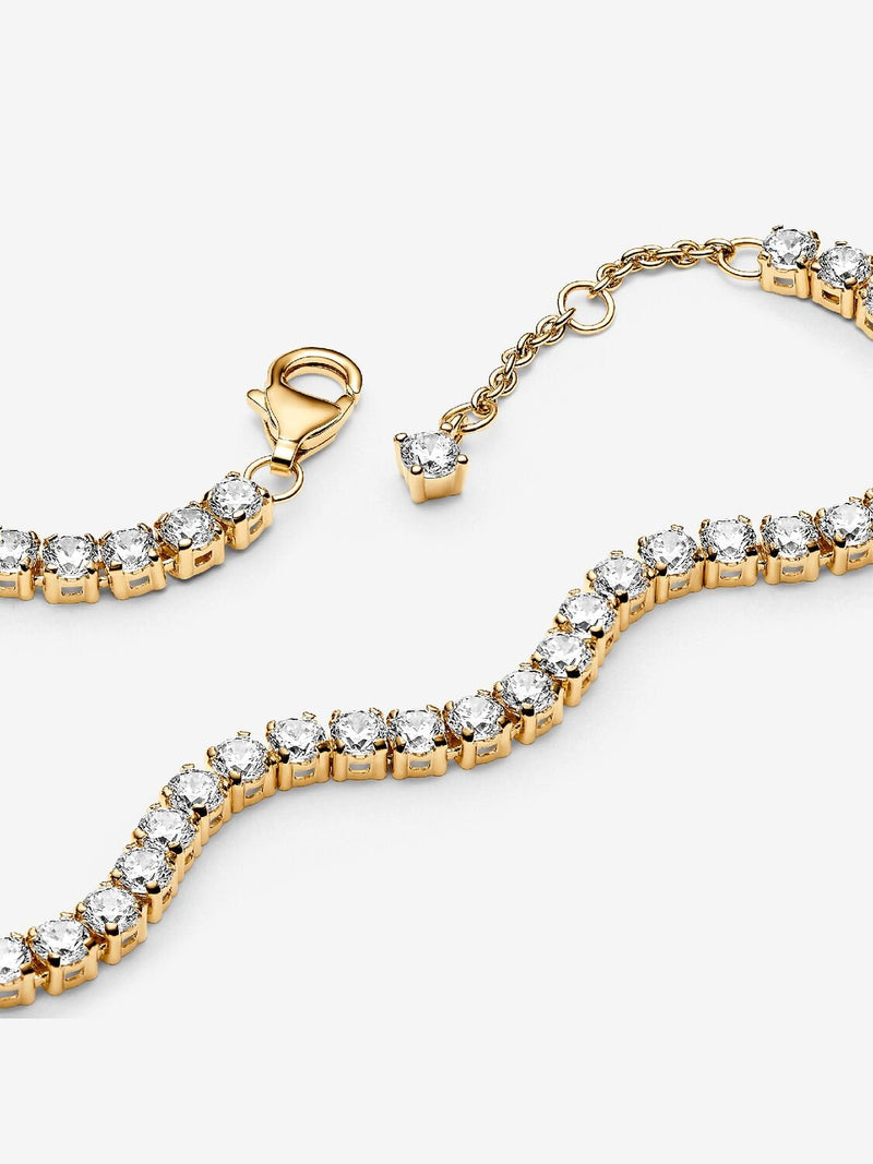 Sparkling Tennis Bracelet - 14ct Gold Plated - 561469C01