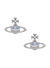 Mayfair Bas Relief Earrings - Silver/Sapphire - 62010029-02W388-MY