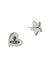 Priscilla Earrings - Silver/Black - 6201033B-02P157-FJ
