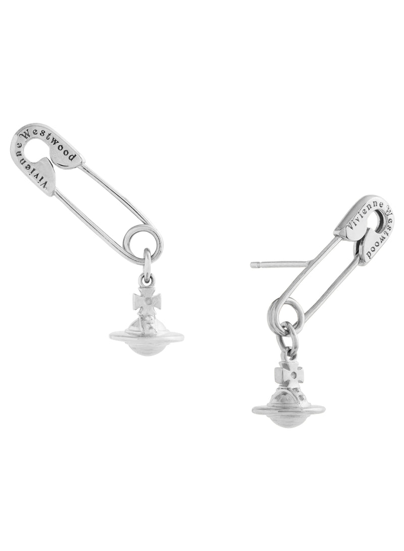 Safety Pin Earrings - Silver - 6201035Y-01P019