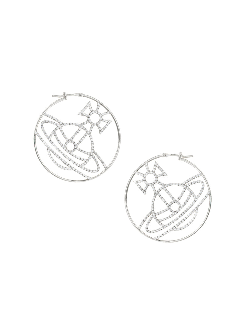 Eloisa Hoop Earrings - Silver - 6203008R-02P102
