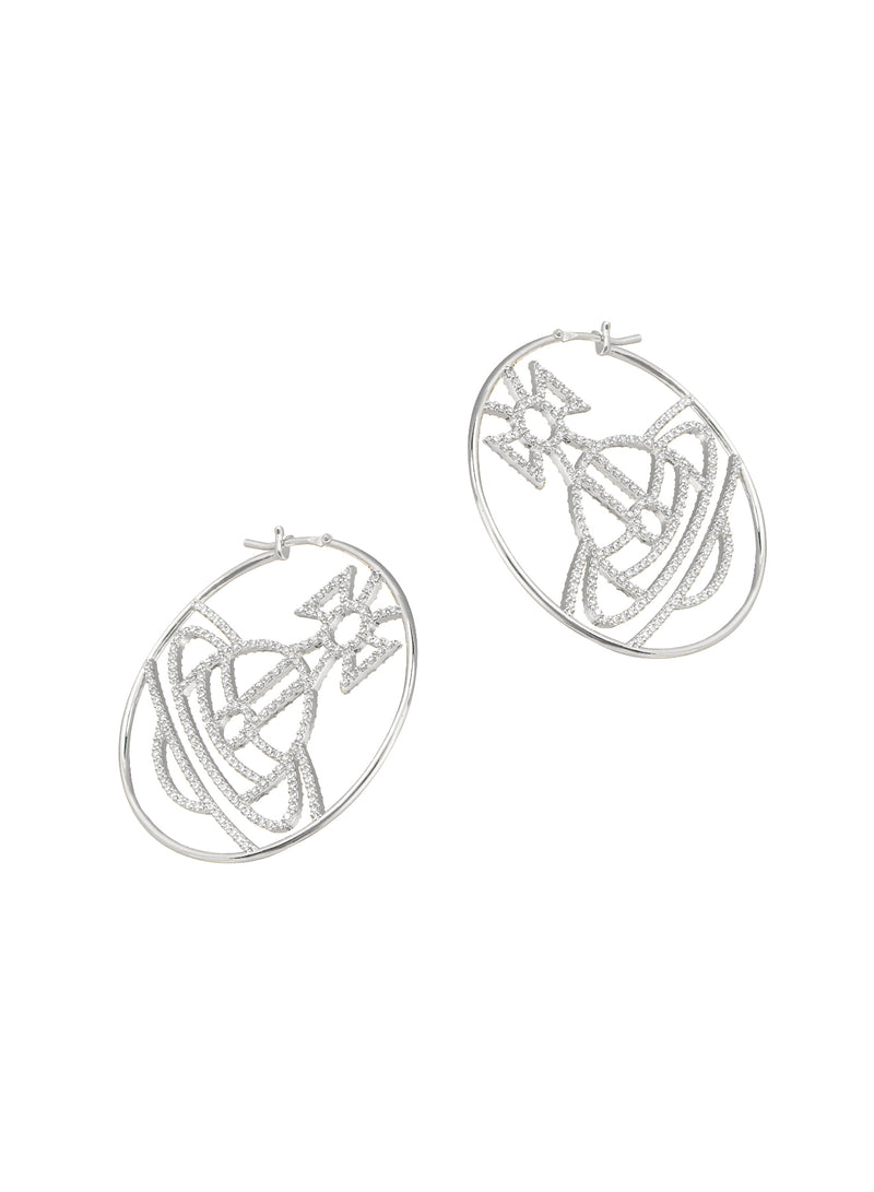Eloisa Hoop Earrings - Silver - 6203008R-02P102