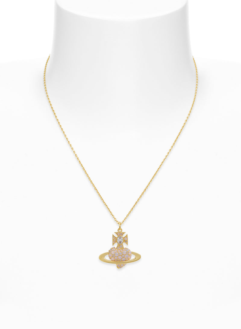 Agnatha Bas Relief Pendant - Gold/Pink - 630203G0-02R784