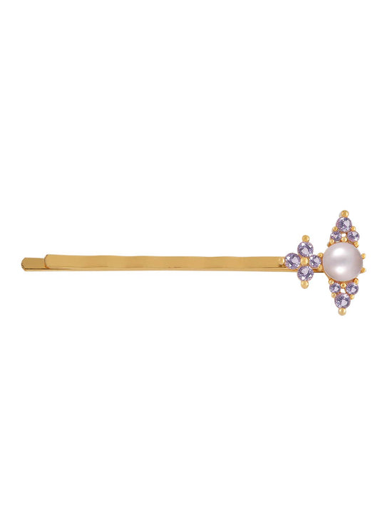 Feodora Bobby Pin - Gold/Purple - 6703000Y-02R791