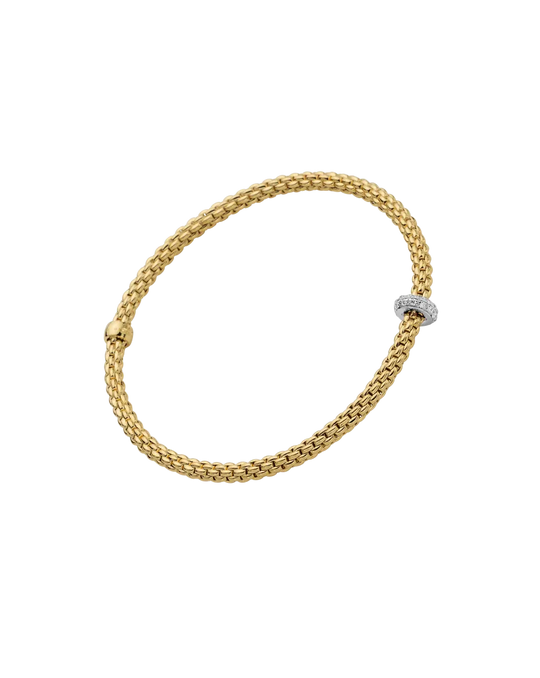 Prima Flex'It Bracelet With Diamonds, Small - 18ct Yellow Gold - 74508BX_BB_G_XBX_00S