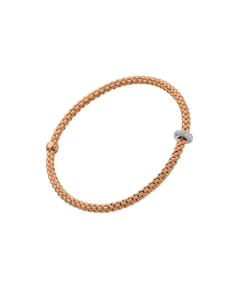 Prima Bracelet With Diamonds, Medium - 18ct Rose Gold - 745B-BBRM