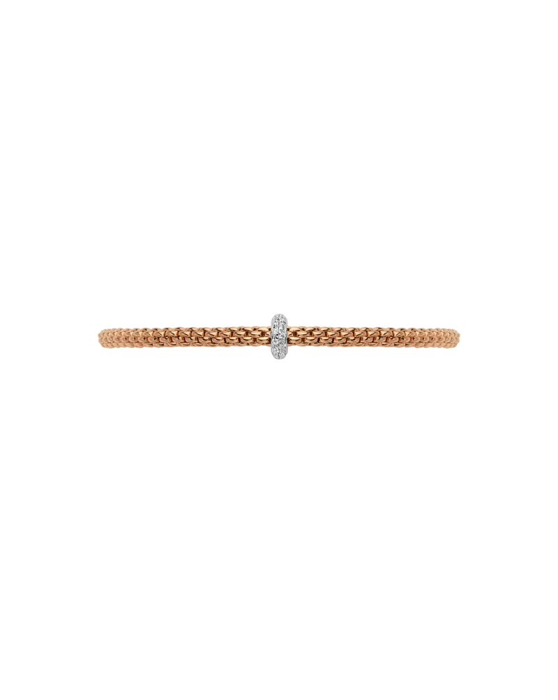 Prima Bracelet With Diamonds, Medium - 18ct Rose Gold - 745B-BBRM