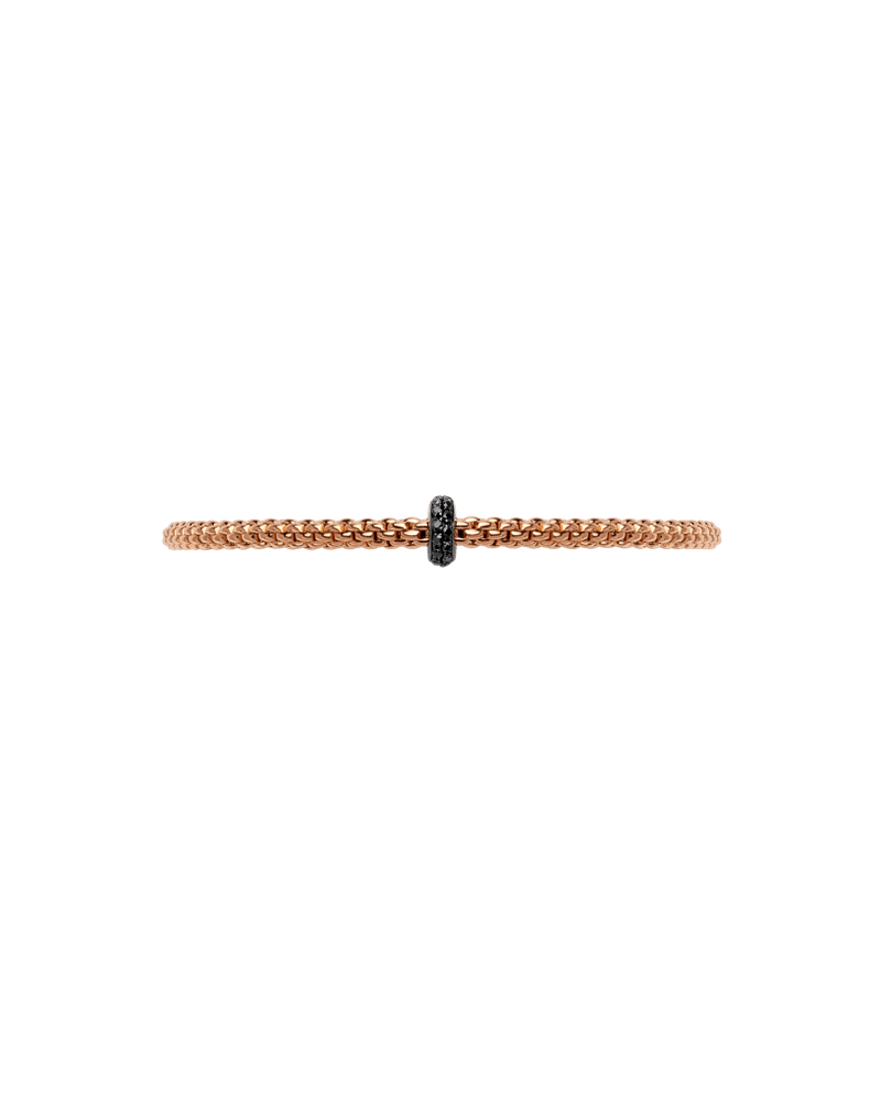 Prima Black Diamond Bracelet, Large - Rose Gold - 745BBBRNL