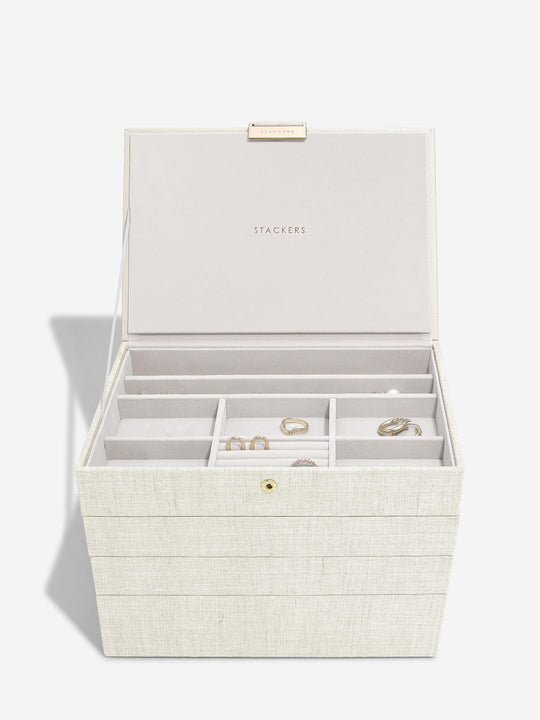 Classic Jewellery Box - Oatmeal/Linen - 76388
