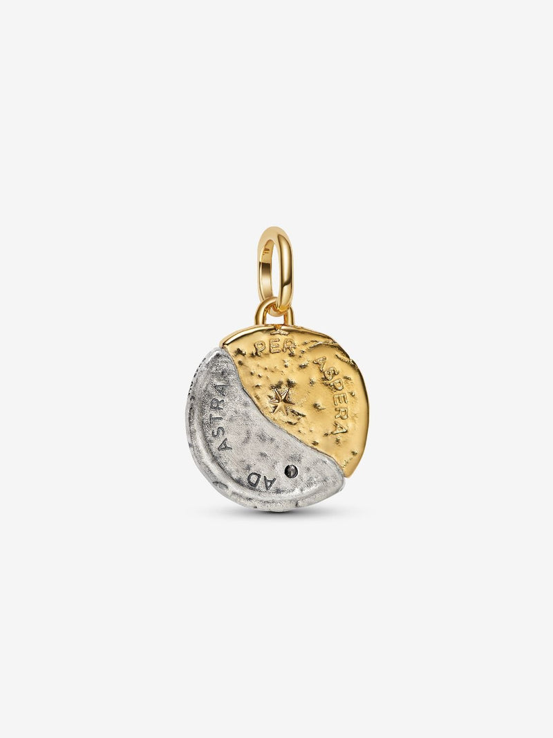 Sun & Moon Medallion Charm - 14ct Gold Plating/Sterling Silver - 763977C01