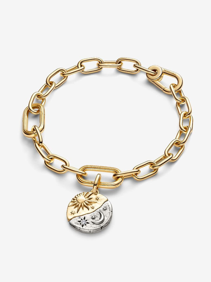 Sun & Moon Medallion Charm - 14ct Gold Plating/Sterling Silver - 763977C01