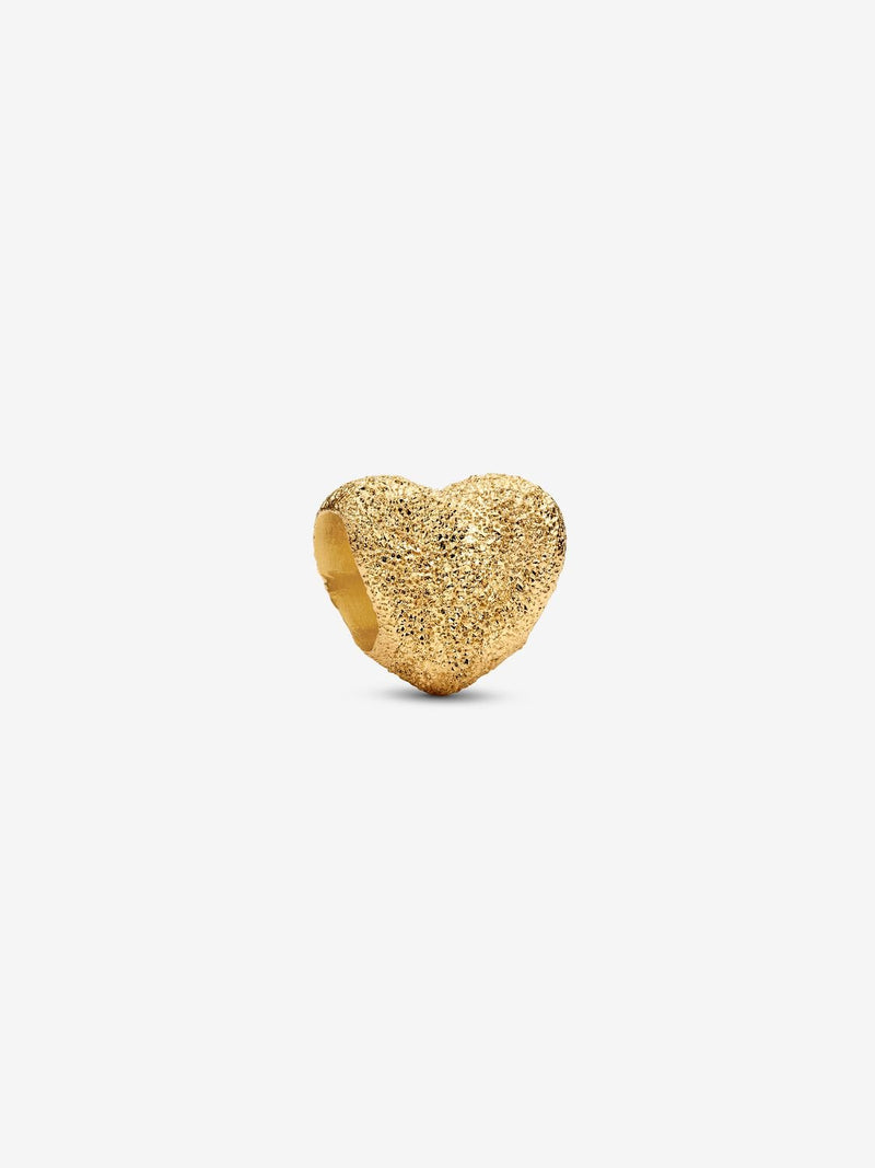 Textured Heart Mini Charm - 14ct Gold Plated - 764000C00