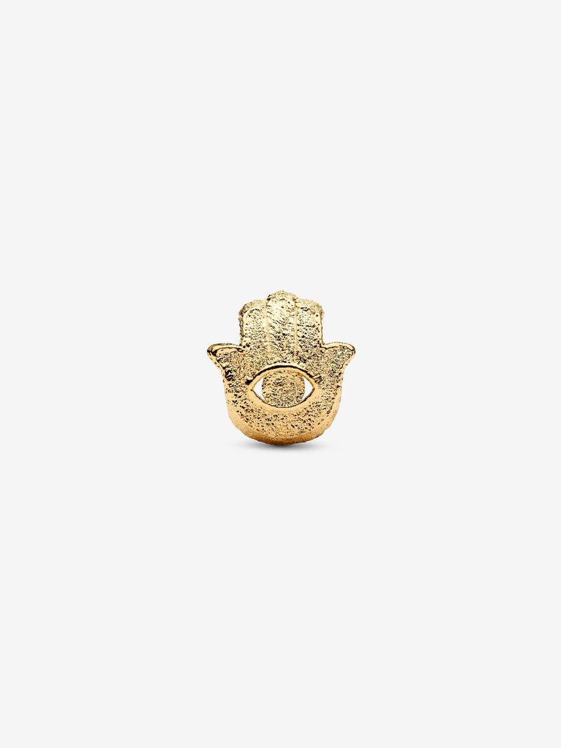 Textured Hamsa Hand Mini Charm - 14ct Gold Plated - 764042C00