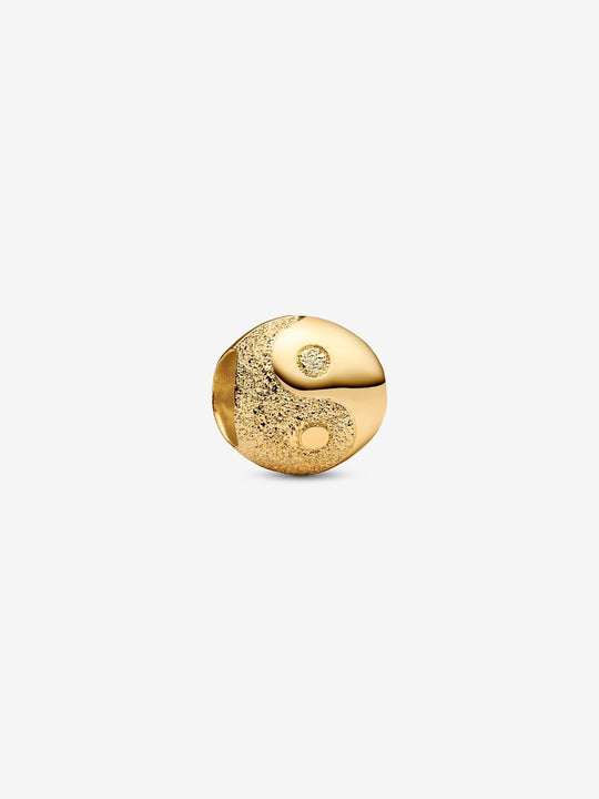 Textured Yin & Yang Mini Charm - 14ct Gold Plated - 764045C00