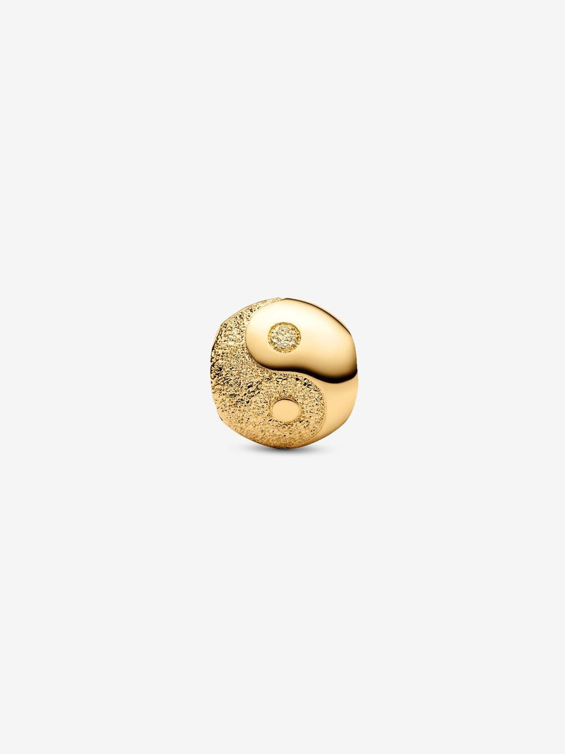 Textured Yin & Yang Mini Charm - 14ct Gold Plated - 764045C00