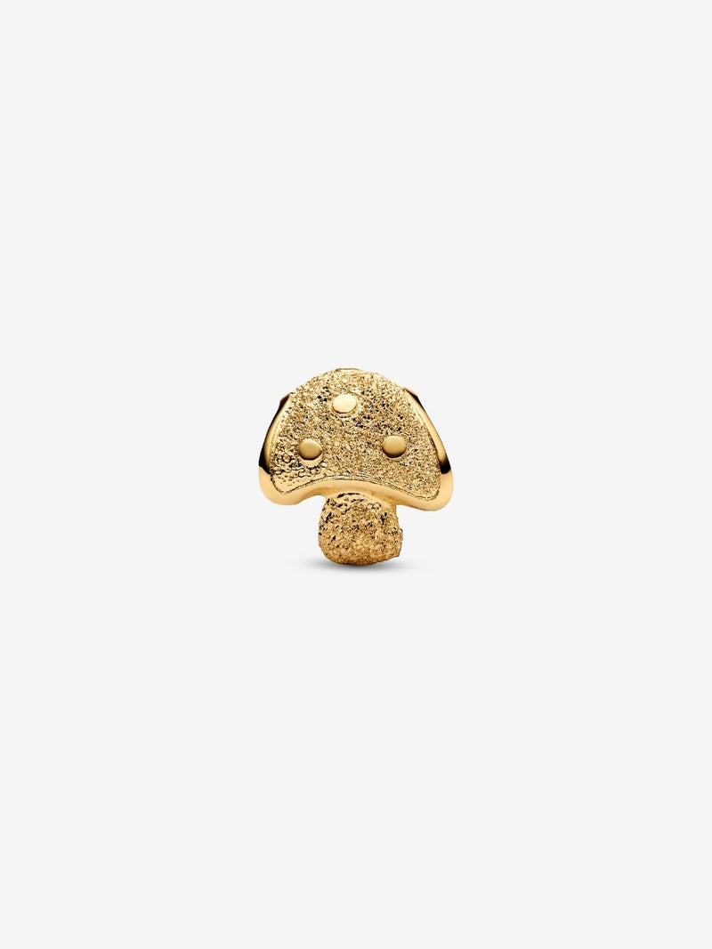 Textured Mushroom Mini Charm - 14ct Gold Plated - 764048C00
