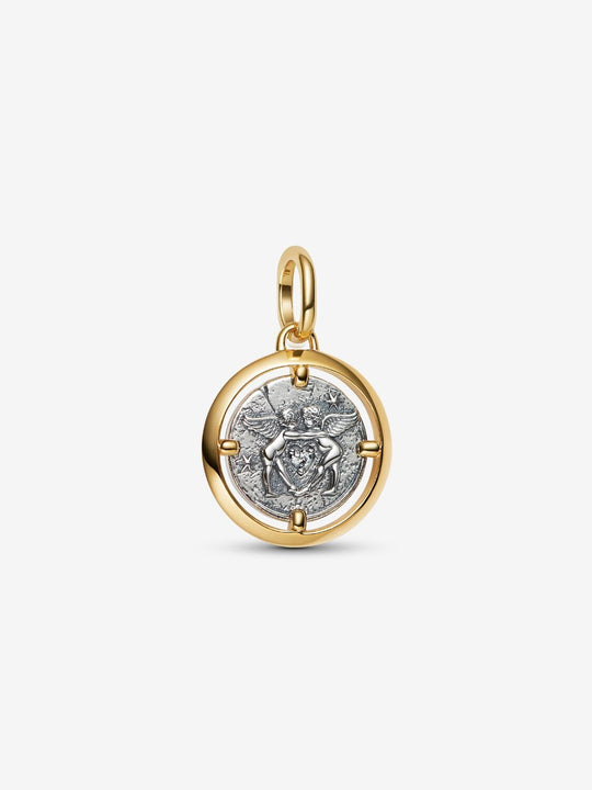 Cupids Medallion Charm - 14ct Gold Plated - 764088C01