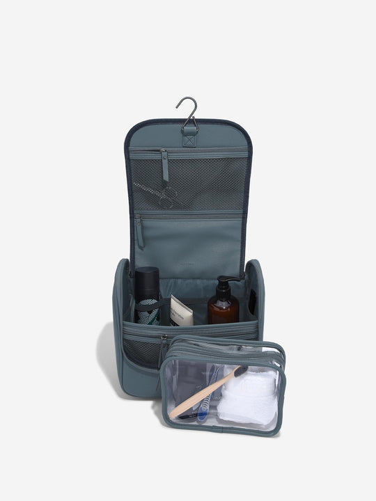 Large Hanging Washbag - Blue Canvas - 76409