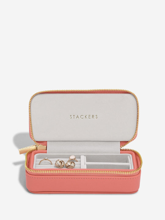 Medium Zipped Travel Jewellery Box - Pink Grapefruit - 76681