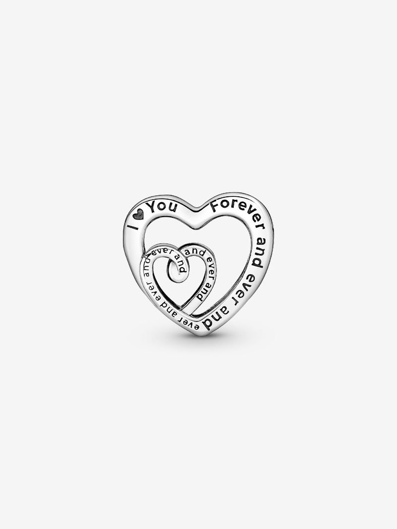 Entwined Infinite Hearts Charm - Sterling Silver - 790800C00