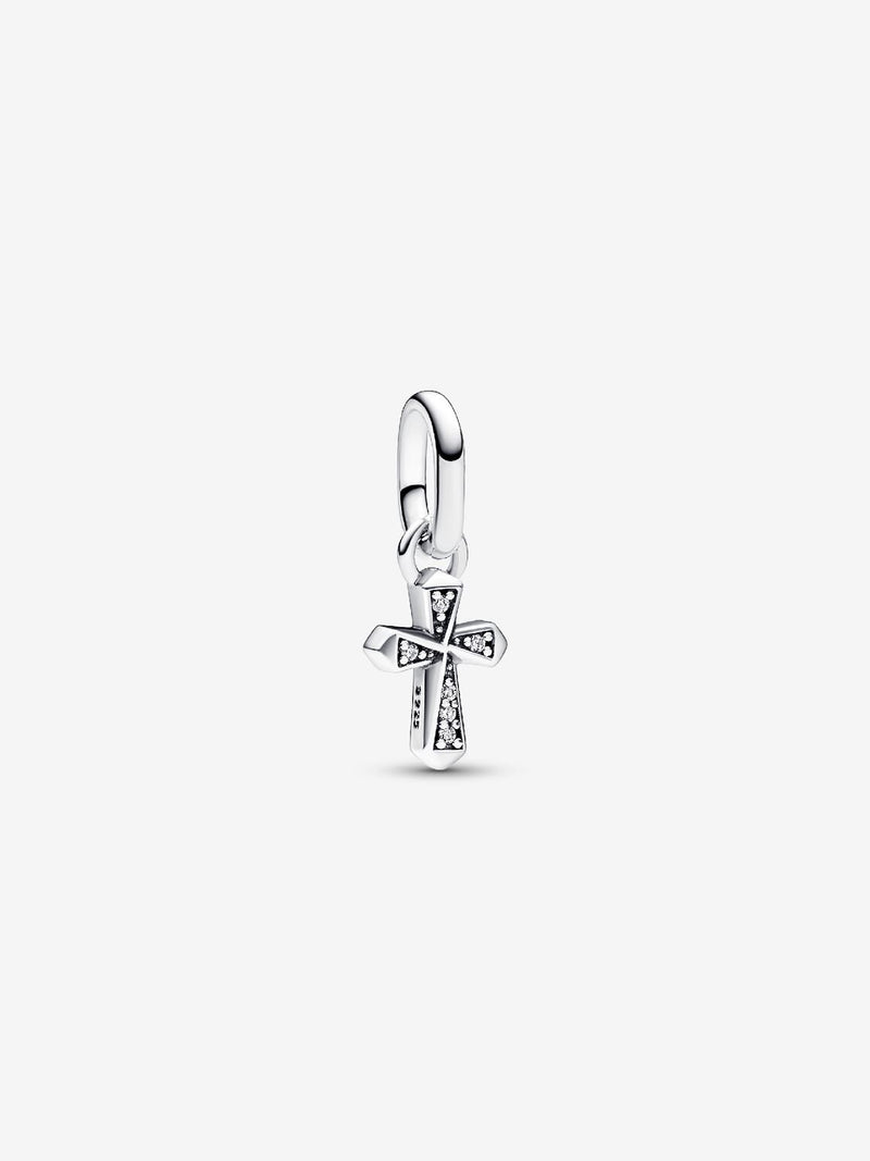 Pandora ME Sparkling Cross Mini Dangle Charm Sterling silver - Sterling Silver - 793044C01