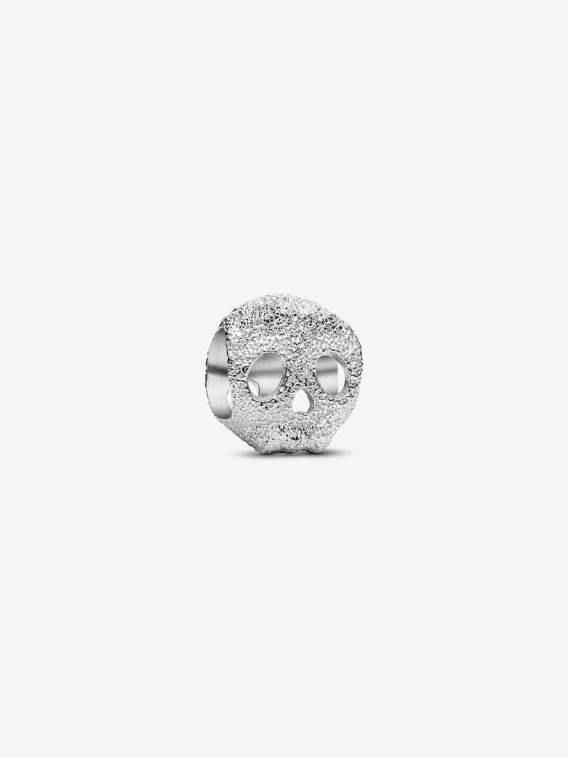 Textured Skull Mini Charm - Sterling Silver - 794040C00