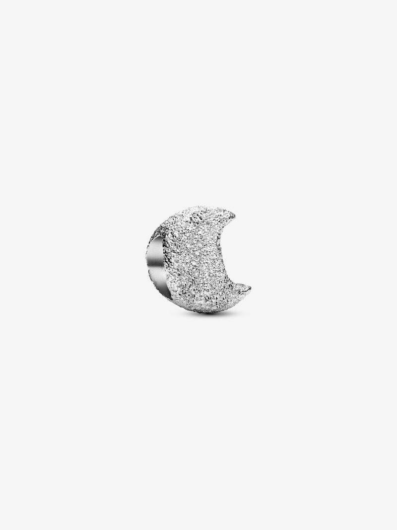 Textured Moon Mini Charm - Sterling Silver - 794054C00