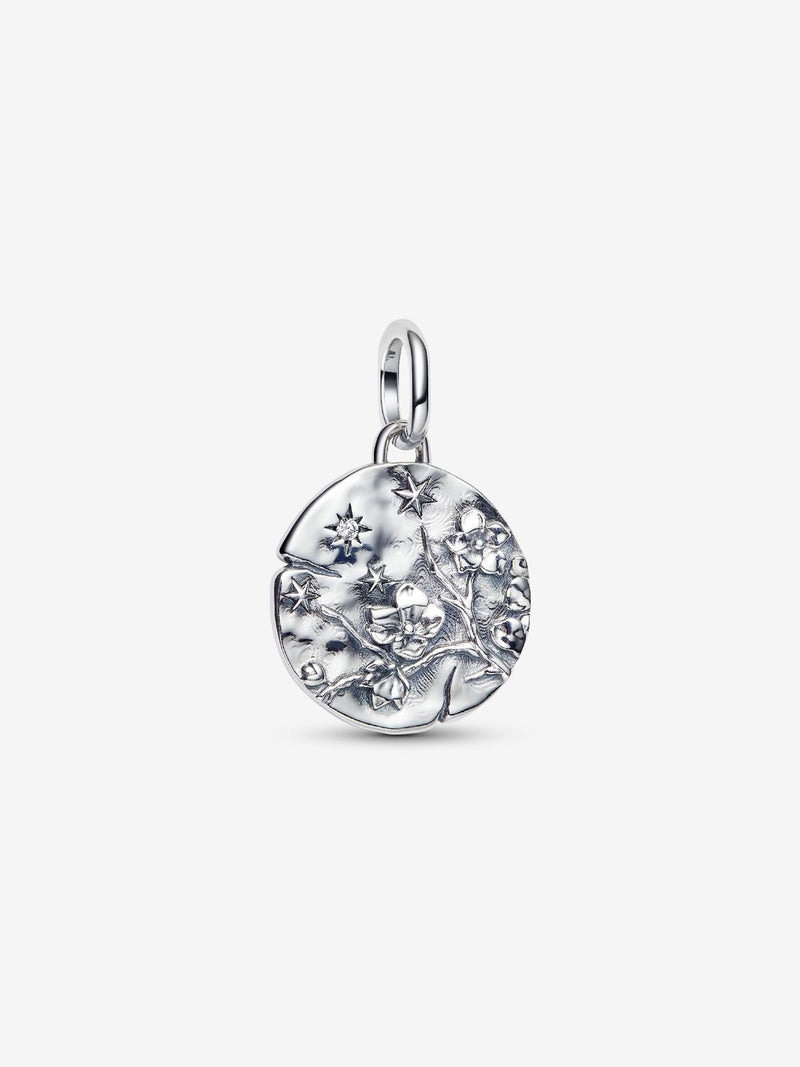 Cherry Blossom Medallion Charm - Sterling Silver - 794085C01